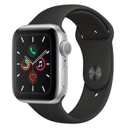 Apple Watch (Series 5) 2019 GPS 44mm - Αλουμίνιο Ασημί - Αθλητισμός Μαύρο