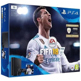 PlayStation 4 Slim 1000GB - Μαύρο + FIFA 18