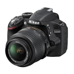 Reflex D3200 - Μαύρο + Nikon AF-P Nikkor DX 18-55mm f/3.5-5.6G VR + AF-S DX Nikkor 55-200mm f/4-5.6G ED VR II f/3.5-5.6 + f/4-5.6