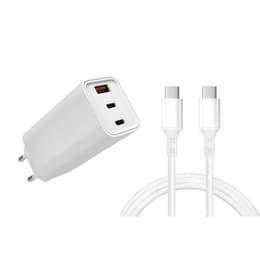 Καλώδιο και wallplug (USB-C + USB-C) 65W - WTK