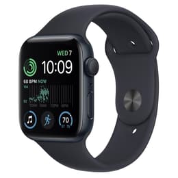 Apple Watch (Series SE) 2022 GPS + Cellular 44mm - Αλουμίνιο Midnight - Sport band Μαύρο
