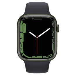 Apple Watch (Series 7) 2021 GPS 45mm - Αλουμίνιο Πράσινο - Sport band Μαύρο