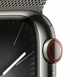 Apple Watch Series 9 (2023) GPS + Cellular 41 mm - Ανοξείδωτο ατσάλι Graphite - Milanese loop Μαύρο