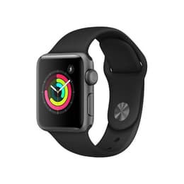Apple Watch (Series 3) 2017 GPS 38mm - Αλουμίνιο Μαύρο - Sport band Μαύρο