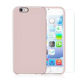 Προστατευτικό iPhone 6/6S 2 οθόνης - Σιλικόνη - Ροζ