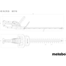 Metabo HS 18 LTX 55 V Solo - Διπλή λεπίδα - Ασύρματο