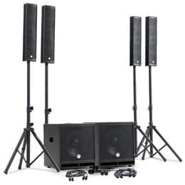 Système Sonorisation Complet 2400W DJ BM SONIC, 4 Enceintes satellites, 2x Méga SUB 38cm USB/Bluetooth, Supports Câbles, Micros Ομιλητής PA