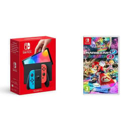 Switch OLED 64GB - Μαύρο - Περιορισμένη έκδοση Switch OLED Mario Kart 8 Deluxe + Mario Kart 8 Deluxe