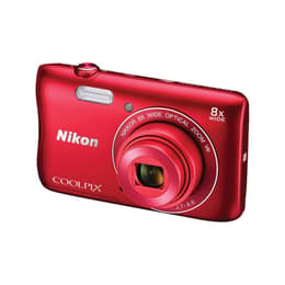 Συμπαγής Coolpix S3700 - Κόκκινο + Nikon Nikkor 8x Wide Optical Zoom 25-200mm f/3.7-6.6 VR f/3.7-6.6