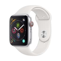 Apple Watch (Series 4) 2018 GPS + Cellular 44mm - Ανοξείδωτο ατσάλι Ασημί - Αθλητισμός Άσπρο