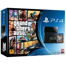 PlayStation 4 500GB - Μαύρο + Grand Theft Auto V