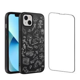 Back Market Προστατευτικό iPhone 13 mini και προστατευτική οθόνη - Ανακυκλωμένο πλαστικό - Μαύρο & Άσπρο