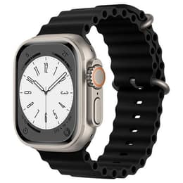 Apple Watch (Ultra) 2023 GPS + Cellular 49mm - Τιτάνιο Γκρι - Μπάντα ωκεανού Μαύρο