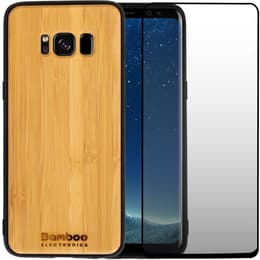 Προστατευτικό Galaxy S8 και προστατευτική οθόνη - Ξύλο - Καφέ