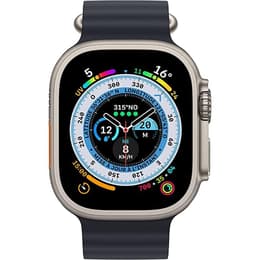 Apple Watch Ultra (2022) GPS + Cellular 49 mm - Τιτάνιο Φυσικό τιτάνιο - Μπάντα ωκεανού Μαύρο