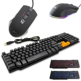 Cortek Πληκτρολόγιο QWERTY Ιταλικά Πληκτρολόγιο με φωτιζόμενα πλήκτρα GK1 + GP7 Kit Mouse and Keyboard
