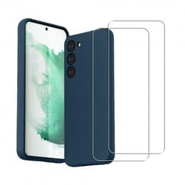 Προστατευτικό Galaxy S23 2 οθόνης - Σιλικόνη - Μπλε