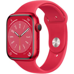 Apple Watch (Series 8) 2022 GPS + Cellular 45mm - Αλουμίνιο Κόκκινο - Sport band Κόκκινο