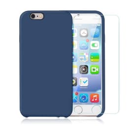 Προστατευτικό iPhone SE (2022/2020)/8/7/6/6S 2 οθόνης - Σιλικόνη - Μπλε (Cobalt blue)