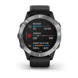 Garmin Ρολόγια Fenix 6 solar Παρακολούθηση καρδιακού ρυθμού GPS - Ασημί