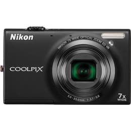 Συμπαγής CoolPix S6100 - Μαύρο + Nikon Nikkor 7x Wide Optical ED VR f/3.7-5.6
