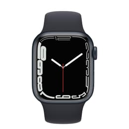 Apple Watch (Series 7) 2021 GPS 45mm - Αλουμίνιο Midnight - Sport band Μαύρο