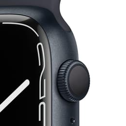 Apple Watch (Series 7) 2021 GPS 45mm - Αλουμίνιο Midnight - Sport band Μαύρο