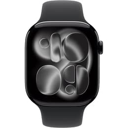 Apple Watch (2025) GPS 46 mm - Αλουμίνιο Jet Black - Sport band Μαύρο