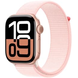 Apple Watch Series 10 (2024) GPS 46 mm - Αλουμίνιο Rose Gold - Sport loop Ροζ