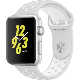 Apple Watch (Series 4) 2018 GPS 44mm - Αλουμίνιο Ασημί - Αθλητισμος Εμφανισεις Nike Άσπρο
