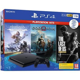 PlayStation 4 Slim 1000GB - Μαύρο + Horizon Zero Dawn + God of War + The Last of Us (Remastered)