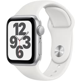 Apple Watch (Series SE) 2020 GPS + Cellular 40mm - Αλουμίνιο Ασημί - Sport band Άσπρο