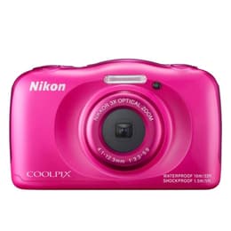 Compact - Nikon Coolpix S33 - Απαλό ροζ + Nikon Nikkor 3x Wide Optical Zoom 30-90mm f/3.3-5.9