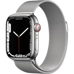 Apple Watch (Series 7) 2021 GPS + Cellular 41mm - Ανοξείδωτο ατσάλι Ασημί - Milanese loop Ασημί