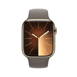 Apple Watch Series 9 (2023) GPS + Cellular 41 mm - Ανοξείδωτο ατσάλι Χρυσό - Sport band Μαύρο