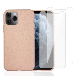 Προστατευτικό iPhone 11 Pro 2 οθόνης - Φυσικό υλικό - Ροζ