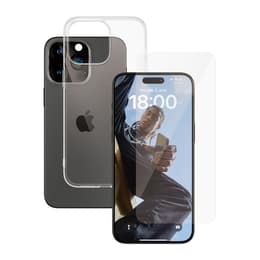 Θήκη 360 iPhone 15 Pro Max και προστατευτική οθόνη - TPU - Διαφανές