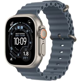 Apple Watch Ultra 3 (2025) GPS + Cellular 49 mm - Τιτάνιο Φυσικό - Μπάντα ωκεανού Μπλε