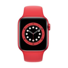 Apple Watch (Series 6) 2020 GPS + Cellular 40mm - Αλουμίνιο Κόκκινο - Αθλητικό λουράκι Κόκκινο