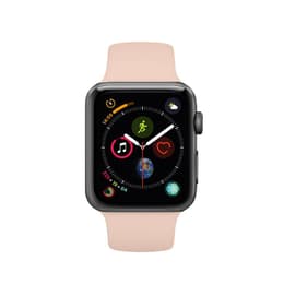 Apple Watch (Series 4) 2018 GPS 44mm - Αλουμίνιο Space Gray - Αθλητικό λουράκι Ροζ