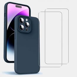 Προστατευτικό iPhone 14 Pro 2 οθόνης - TPU - Μπλε