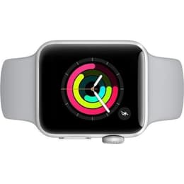 Apple Watch (Series 5) 2019 GPS 44mm - Ανοξείδωτο ατσάλι Ασημί - Sport band Άσπρο