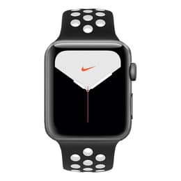 Apple Watch (Series 5) 2019 GPS 44mm - Αλουμίνιο Space Gray - Αθλητισμος Εμφανισεις Nike Μαύρο/Άσπρο