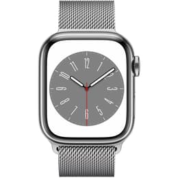 Apple Watch Series 8 (2022) GPS + Cellular 41 mm - Ανοξείδωτο ατσάλι Ασημί - Milanese loop Γκρι