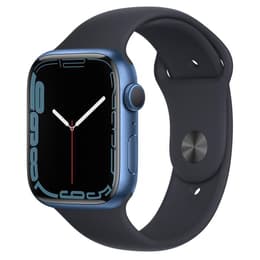 Apple Watch Series 7 (2021) GPS + Cellular 45 mm - Αλουμίνιο Μπλε - Sport band Μαύρο