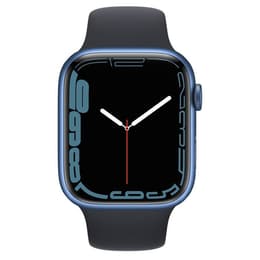 Apple Watch Series 7 (2021) GPS + Cellular 45 mm - Αλουμίνιο Μπλε - Sport band Μαύρο