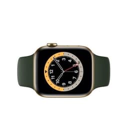 Apple Watch (Series 6) 2020 GPS + Cellular 44mm - Ανοξείδωτο ατσάλι Χρυσό - Sport band Πράσινο