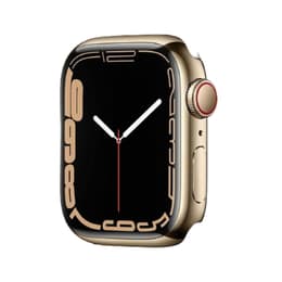 Apple Watch Series 7 (2021) GPS + Cellular 41 mm - Ανοξείδωτο ατσάλι Χρυσό - Sport band Starlight
