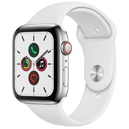 Apple Watch (Series 5) 2019 GPS + Cellular 40mm - Ανοξείδωτο ατσάλι Ασημί - Sport band Άσπρο