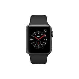 Apple Watch (Series 3) 2017 GPS 38mm - Αλουμίνιο Space Gray - Sport band Μαύρο